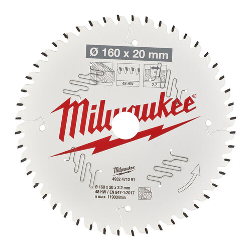 MILWAUKEE CIRKELZAAGBLAD ø160 Asgat ø20