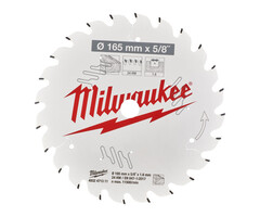 MILWAUKEE CIRKELZAAGBLAD ø165 asgat ø15.87