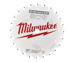 MILWAUKEE CIRKELZAAGBLAD ø184 asgat ø15.87