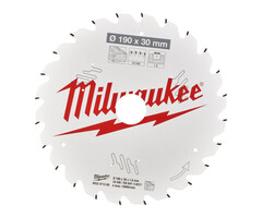 MILWAUKEE CIRKELZAAGBLAD ø190 asgat ø30
