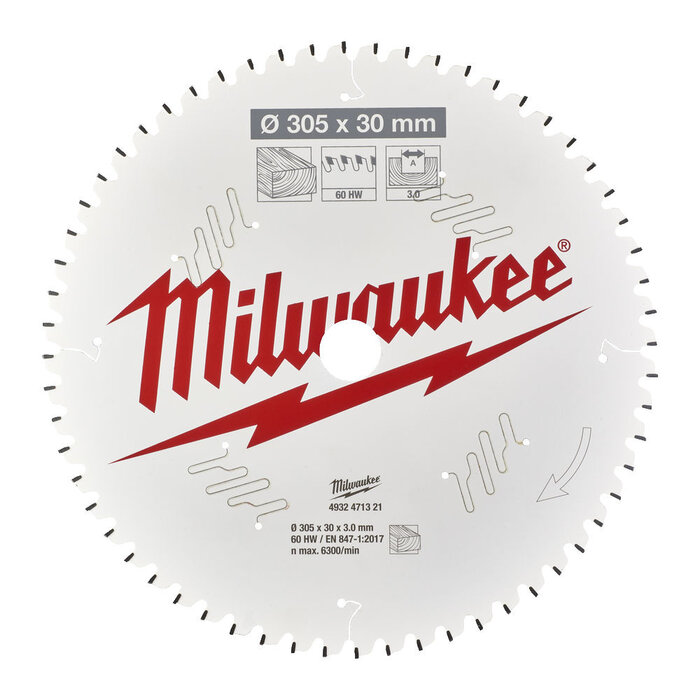 MILWAUKEE CIRKELZAAGBLAD ø305 Asgat ø30