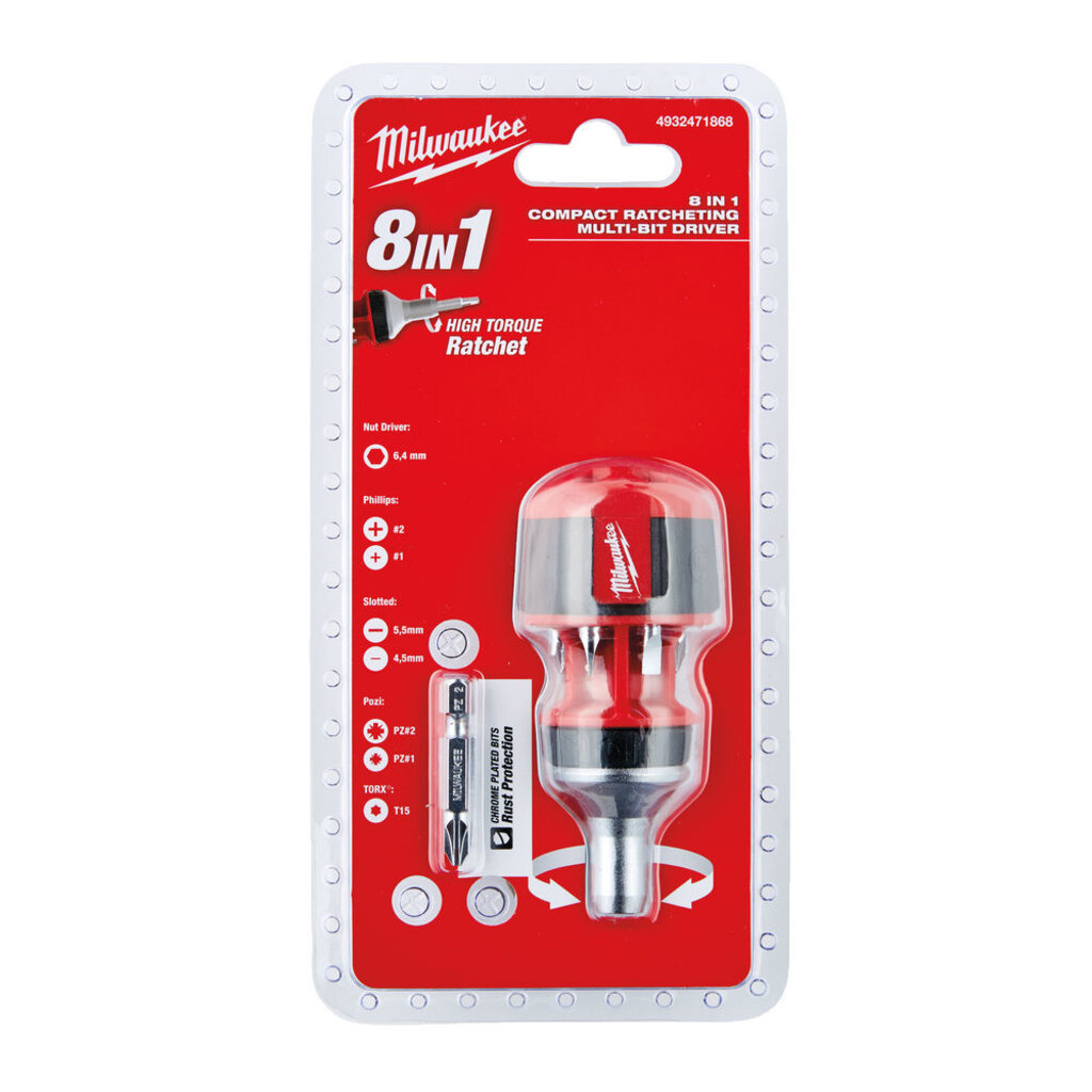 SCHROEVENDRAAIER 8 IN 1 RATELEND