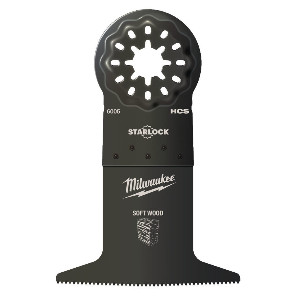 MILWAUKEE Multitool Starlock invalblad hout 65 x 42 mm