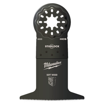 MILWAUKEE Multitool Starlock invalblad hout 65 x 42 mm