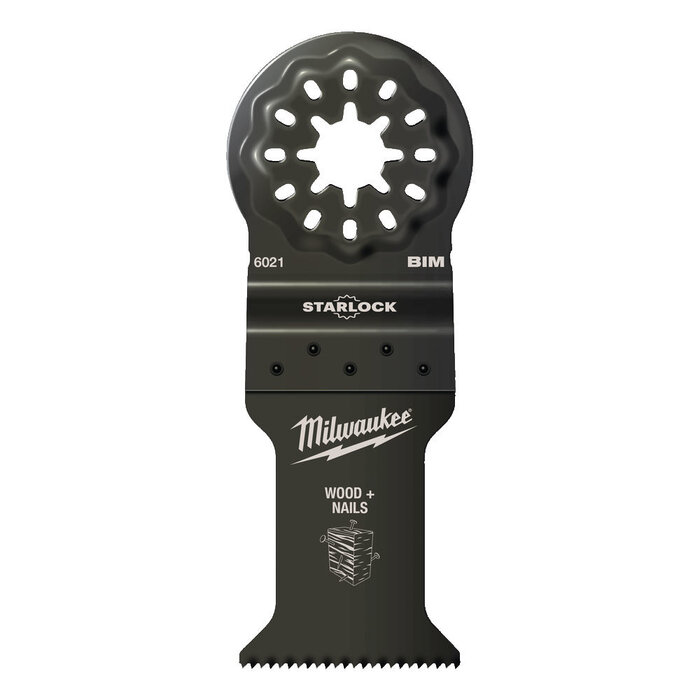 MILWAUKEE Multitool Starlock HSS Bi-metaal Zaagblad voor hout met nagels 35 x 42 mm