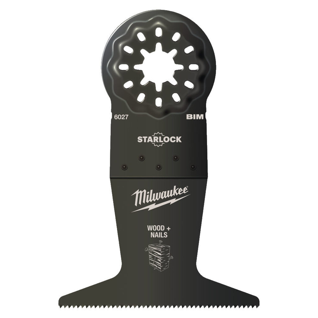 MILWAUKEE Multitool Starlock HSS Bi-metaal Zaagblad voor hout met nagels 65 x 42 mm