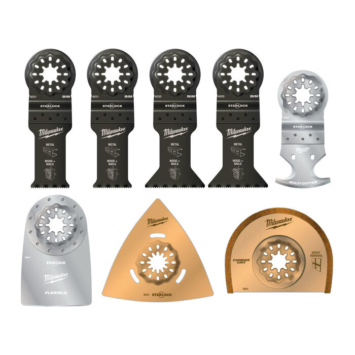 MILWAUKEE Multitool Starlock renovatie bladenset (8-delig)