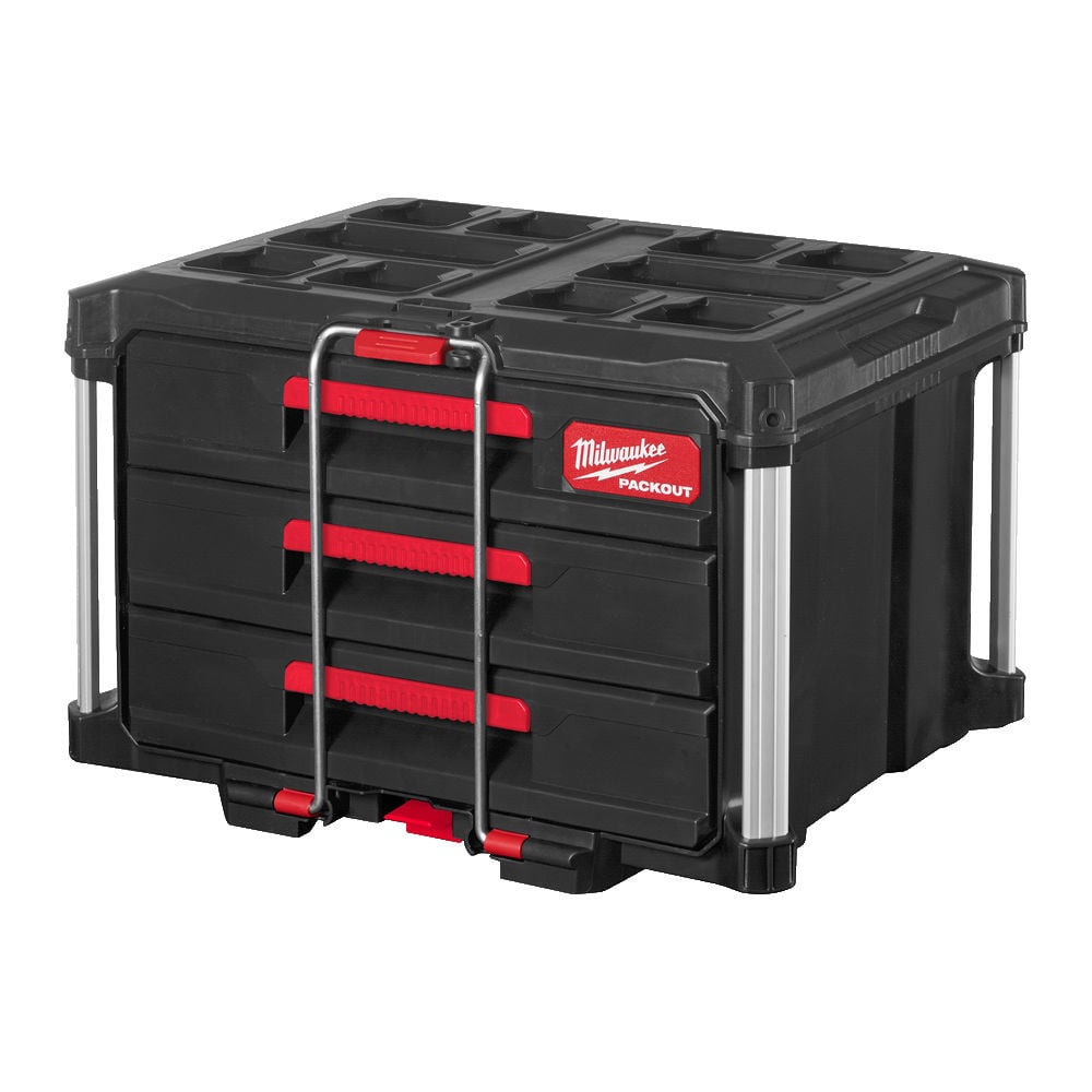 MILWAUKEE PACKOUT Gereedschapskoffer met drie lades