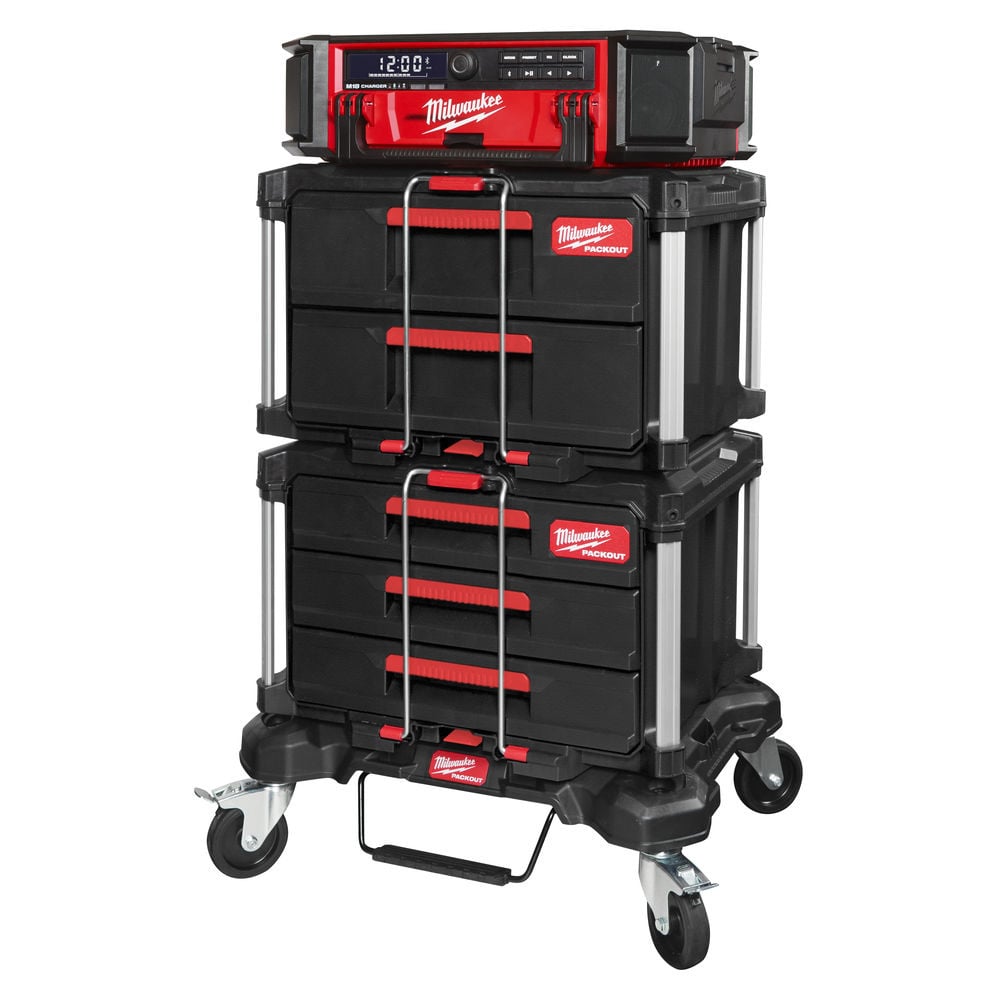 MILWAUKEE PACKOUT Gereedschapskoffer met drie lades