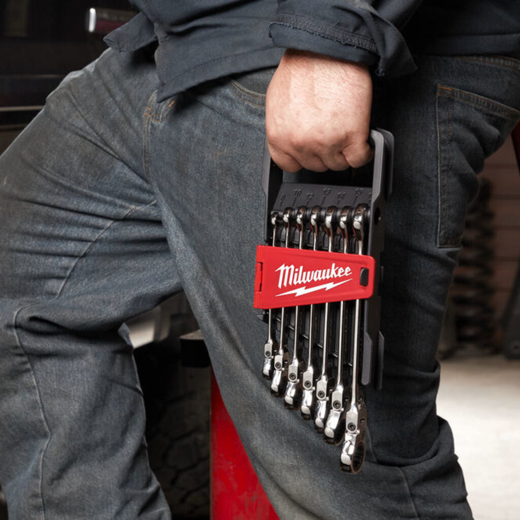 MILWAUKEE MAX BITE™ Metrische Flex Steek Ratelsleutel Set (7-delig)