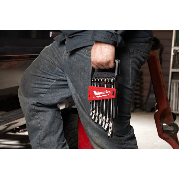 MILWAUKEE MAX BITE™ Metrische Flex Steek Ratelsleutel Set (7-delig)