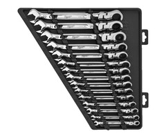MILWAUKEE MAX BITE™ Metrische Flex Steek Ratelsleutel Set (15-delig)