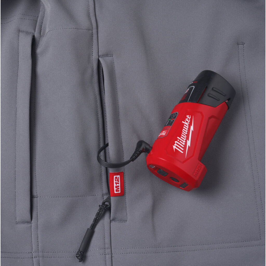 MILWAUKEE M12 HJGREY5-0 VERWARMDE JAS GRIJS XL