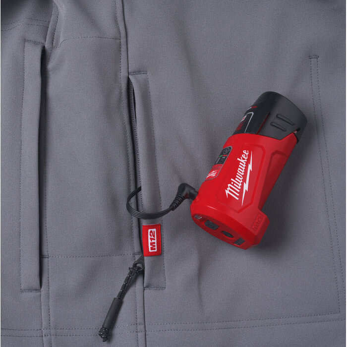 MILWAUKEE M12 HJGREY5-0 VERWARMDE JAS GRIJS XL