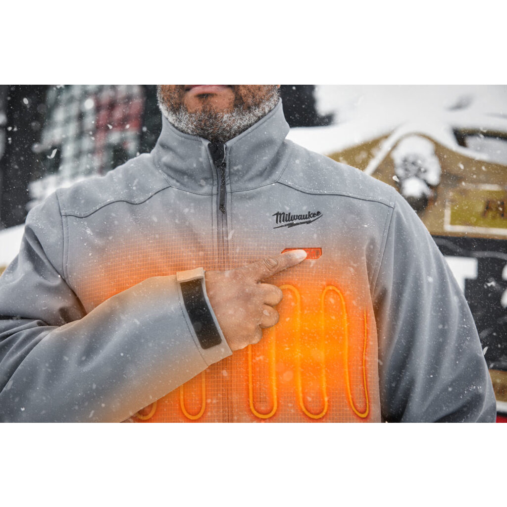 MILWAUKEE M12 HJGREY5-0 VERWARMDE JAS GRIJS XL
