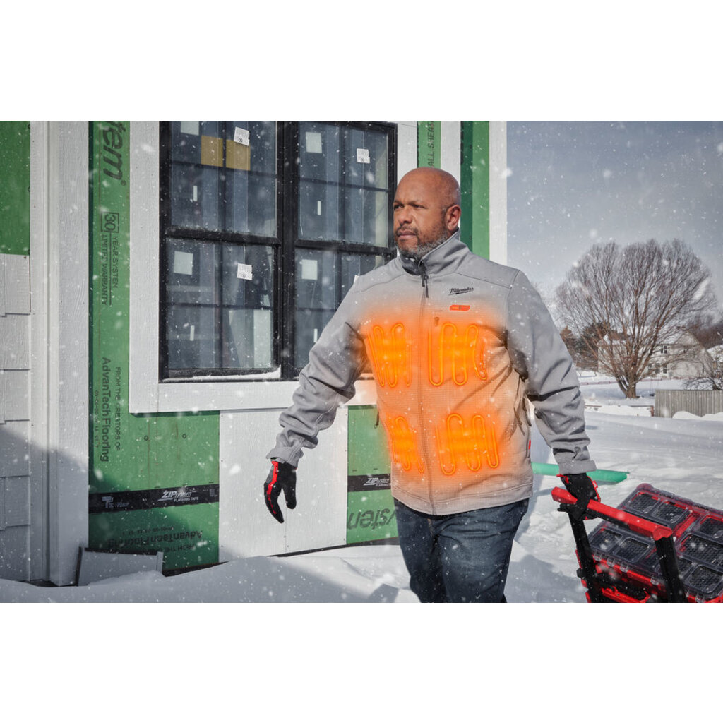 MILWAUKEE M12 HJGREY5-0 VERWARMDE JAS GRIJS XL