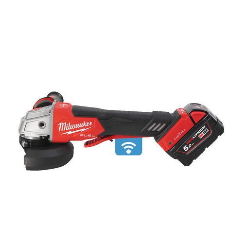 MILWAUKEE M18 ONEFSAG125XPDB  HAAKSE SLIJPER MET PEDDELSCHAKELAAR EN SCHIJFREM 125 MM