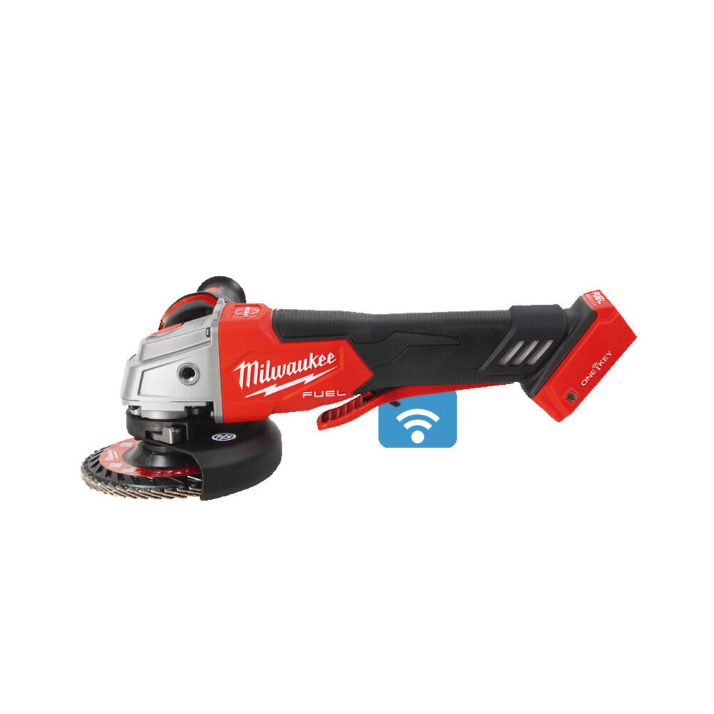 MILWAUKEE M18 ONEFSAG125XPDB  HAAKSE SLIJPER MET PEDDELSCHAKELAAR EN SCHIJFREM 125 MM