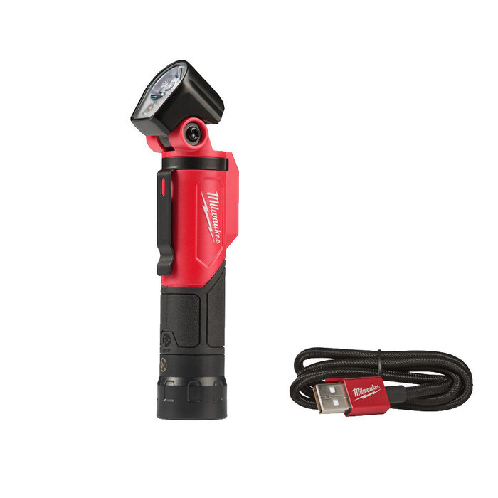 MILWAUKEE L4 PWL-301 USB OPLAADBARE WERKLAMP MET DRAAIBARE KOP 500 LUMEN