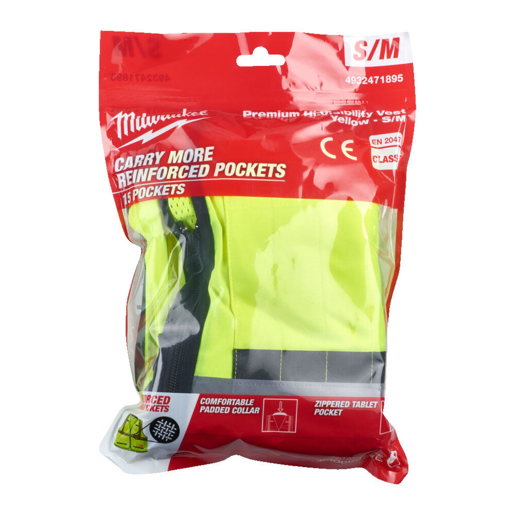 MILWAUKEE VEILIGHEIDSHESJE PREMIUM HI-VIS KLASSE 2 GEEL