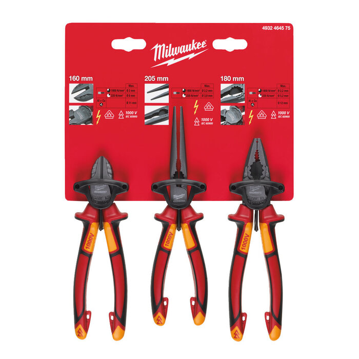 MILWAUKEE VDE Tangen Set 3st.