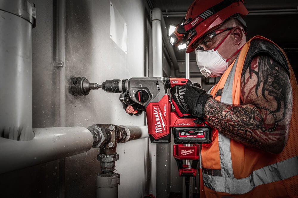 MILWAUKEE M18 ONEFHX FUEL ONE-KEY SDS-PLUS 26 mm hamer met 4 standen en FIXTEC
