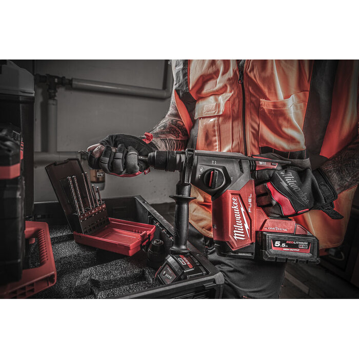 MILWAUKEE M18 ONEFHX FUEL ONE-KEY SDS-PLUS 26 mm hamer met 4 standen en FIXTEC