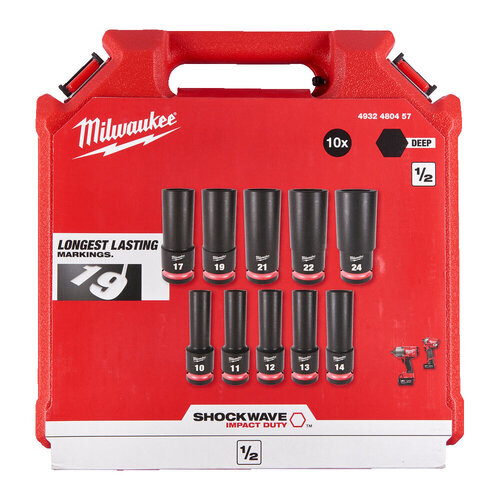 MILWAUKEE DOPPENSET  HEX 1/2"