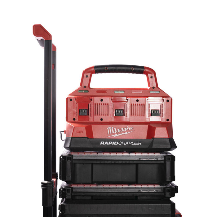 MILWAUKEE M18 PC6 EU PACKOUT compatibele lader voor 6 accu's