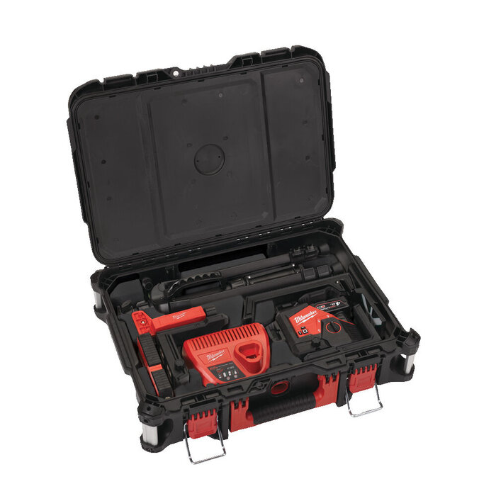 MILWAUKEE M12 3PLKIT-401P DRIEDIMENSIONALE LASER MET 3 GROENE 360° LASER CIRKELS KIT