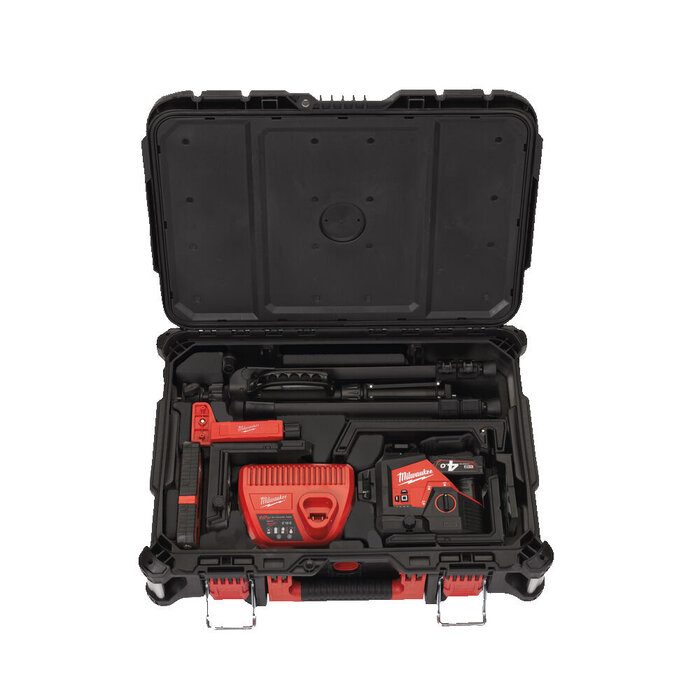 MILWAUKEE M12 3PLKIT-401P DRIEDIMENSIONALE LASER MET 3 GROENE 360° LASER CIRKELS KIT