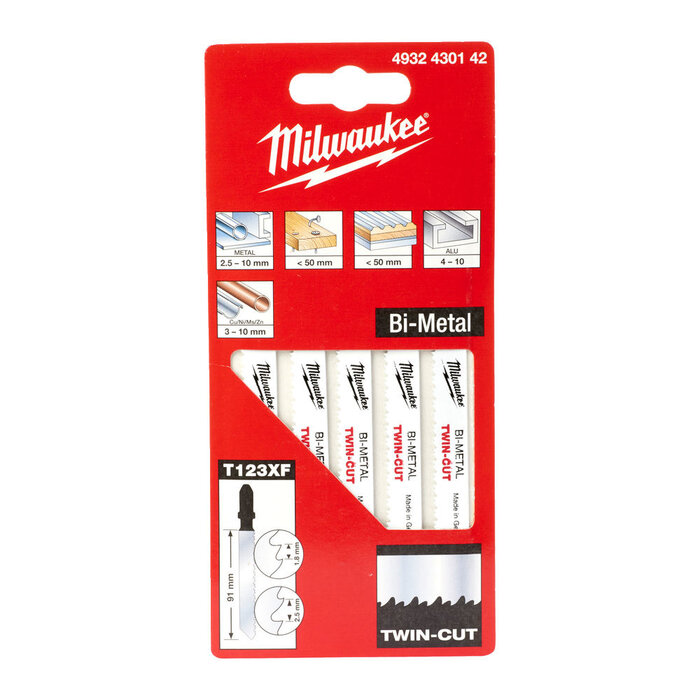 MILWAUKEE DECOUPEERZAAGBLAD T123XF- 5ST BI-METAL