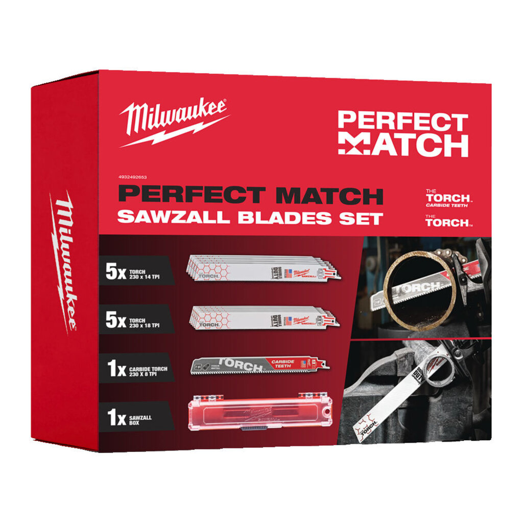 MILWAUKEE PERFECT MATCH RECIPROZAAGBLADENSET TORCH SAWZALL