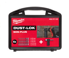 MILWAUKEE SDS-PLUS DUST-LOK STOFVRIJE BOREN - 4 SNEDEN - MODULAIR ONTWERP