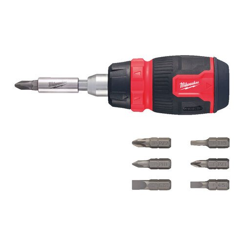 MILWAUKEE 8 IN 1 COMPACT RATCHETING MULTI-BIT SCREWDRIVER