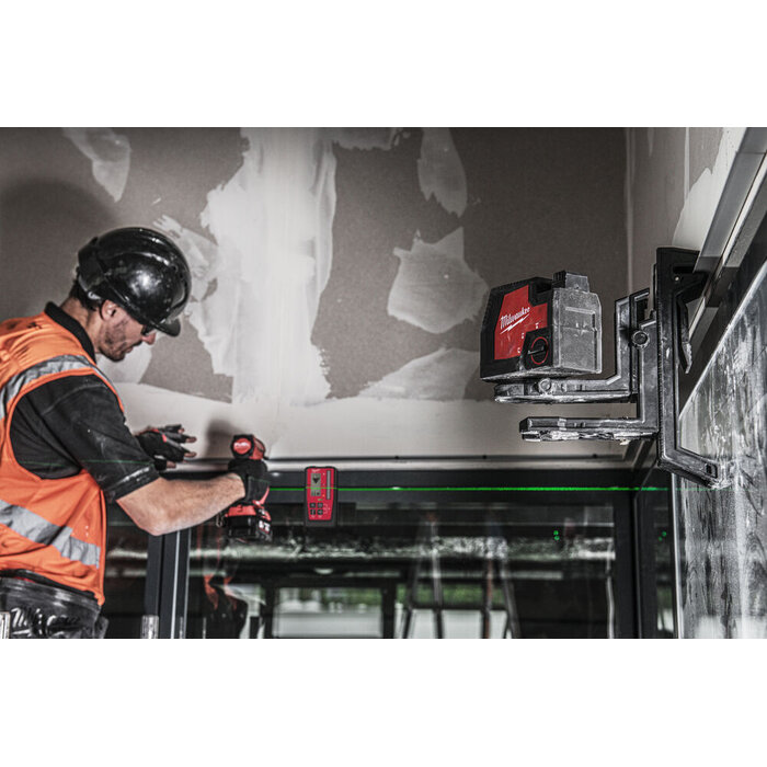 MILWAUKEE LRD100 Laser ontvanger lijn/roterende laser rood/groen 100M
