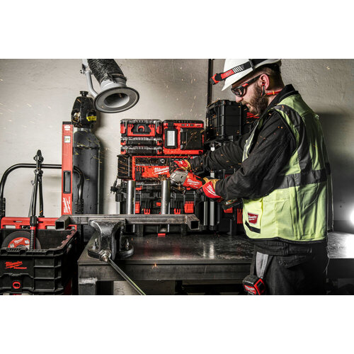 MILWAUKEE  M18 ONEFSAG125XB HAAKSE SLIJPER MET SCHUIFSCHAKELAAR EN SCHIJFREM 125 MM