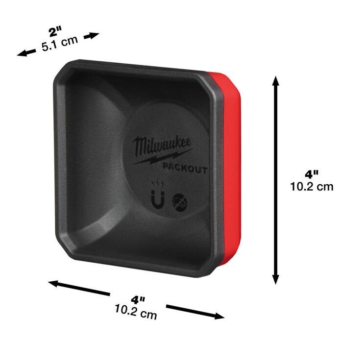 MILWAUKEE PACKOUT™ MAGNETISCHE BAKJES 10 x 10 CM