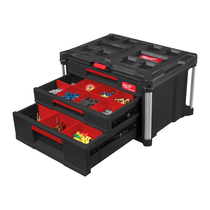 MILWAUKEE PACKOUT™ GEREEDSCHAPSKOFFER MET 2+1 LADES