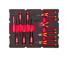 MILWAUKEE FOAM INLAY GESCHIKT VOOR ALLE PACKOUT™ GEREEDSCHAPSKOFFERS MET LADES VOOR DE ELEKTRICIEN (9-DELIG)