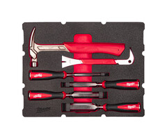 MILWAUKEE FOAM INLAY GESCHIKT VOOR ALLE PACKOUT™ GEREEDSCHAPSKOFFERS MET LADES VOOR DE TIMMERMAN (6-DELIG)