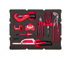 MILWAUKEE FOAM INLAY GESCHIKT VOOR ALLE PACKOUT™ GEREEDSCHAPSKOFFERS MET LADES VOOR DE LOODGIETER (8-DELIG)