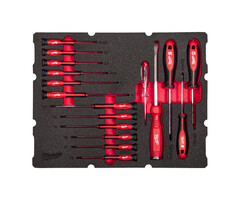 MILWAUKEE FOAM INLAY GESCHIKT VOOR ALLE PACKOUT™ GEREEDSCHAPSKOFFERS MET LADES MET PRECISIE SCHROEVENDRAAIERS (17-DELIG)