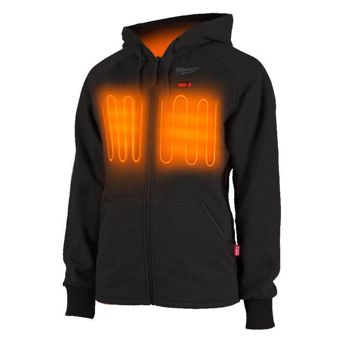 MILWAUKEE M12 HHLBL1-0 VERWARMDE DAMES HOODIE ZWART