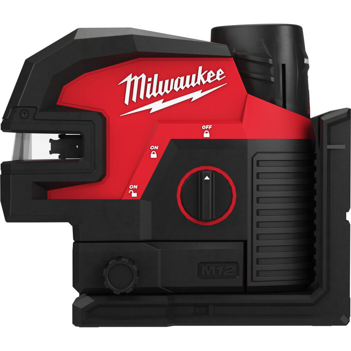 MILWAUKEE M12 CLL4P Groene kruislijnlaser/loodlaser 4 punten