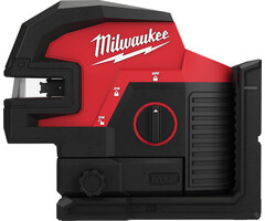 MILWAUKEE M12 CLL4P Groene kruislijnlaser/loodlaser 4 punten