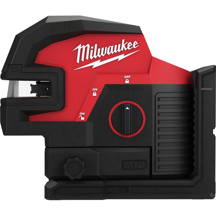 MILWAUKEE M12 CLL4P Groene kruislijnlaser/loodlaser 4 punten
