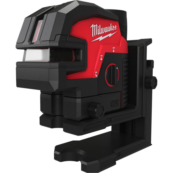 MILWAUKEE M12 CLL4P Groene kruislijnlaser/loodlaser 4 punten