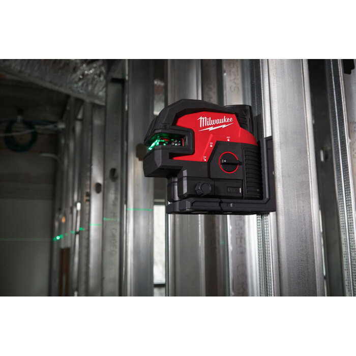 MILWAUKEE M12 CLL4P Groene kruislijnlaser/loodlaser 4 punten