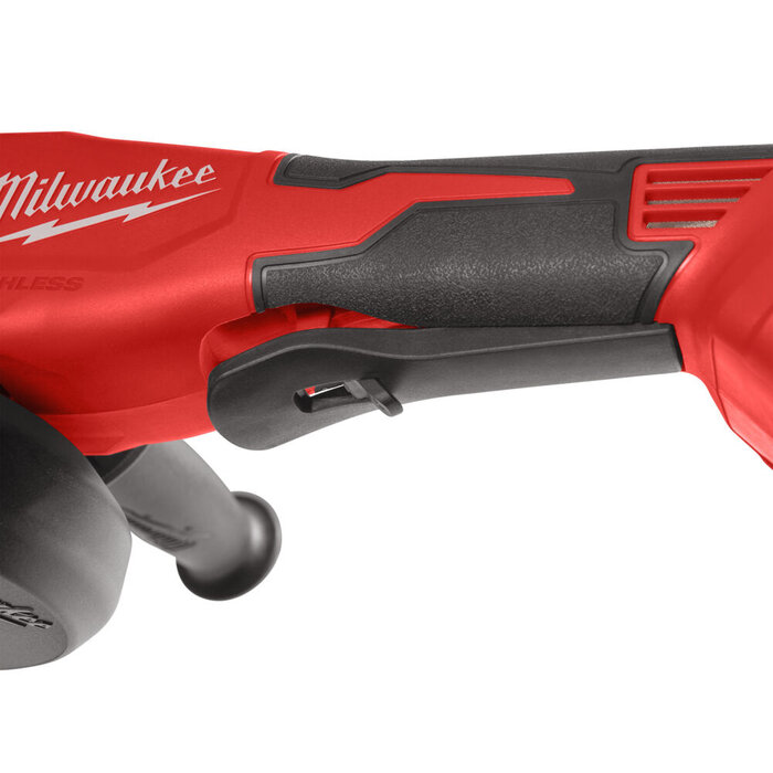 MILWAUKEE M18 BLSAG125XPD KOOLBORSTELLOZE 125 MM HAAKSE SLIJPER MET PEDDELSCHAKELAAR